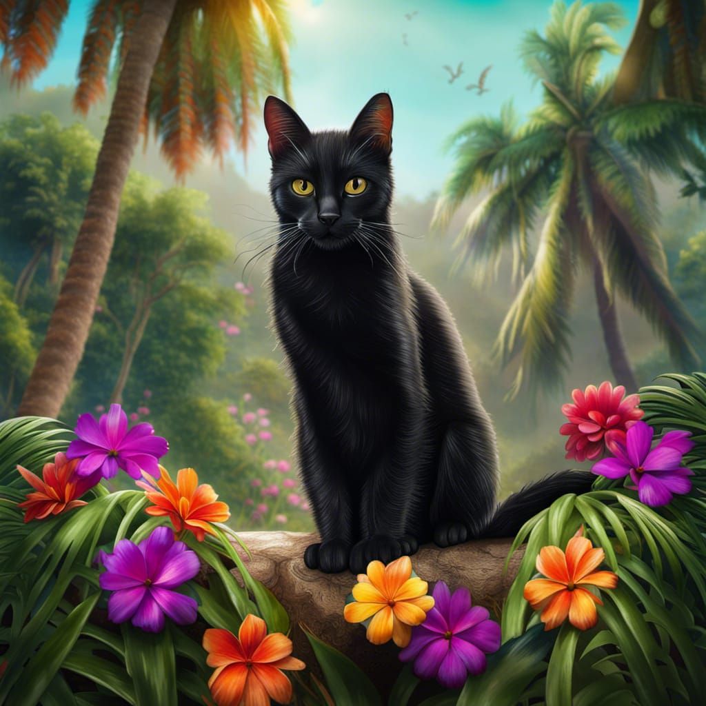 Black cat in Bali