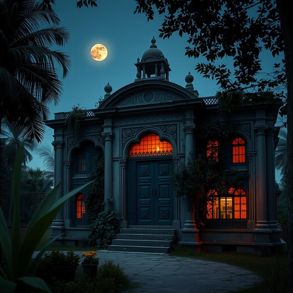 Eerie Abandoned Haveli Mansion at Dusk