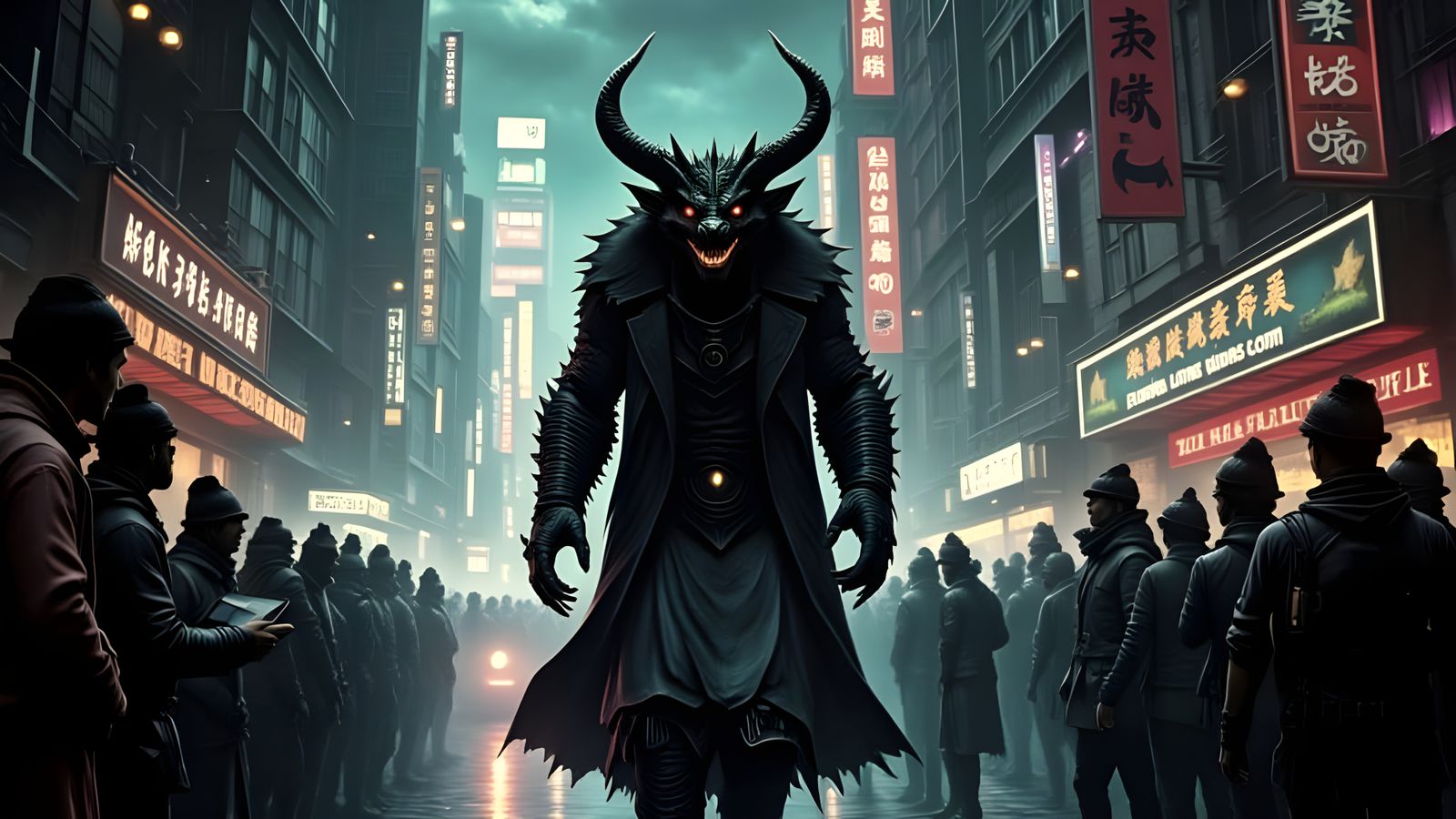 Wonderful World Filled with Dragons in Traditional Japanese ...