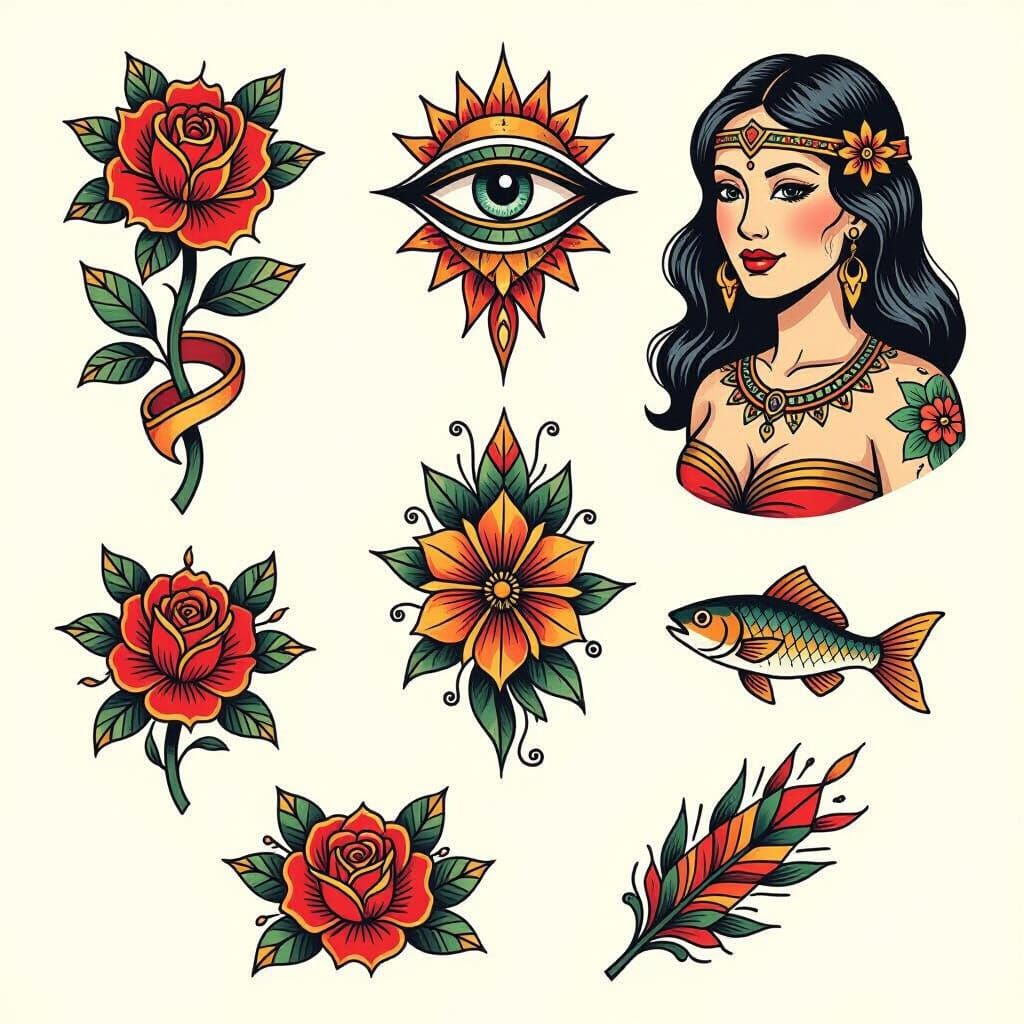 Flash Tattoo Sheet Designs