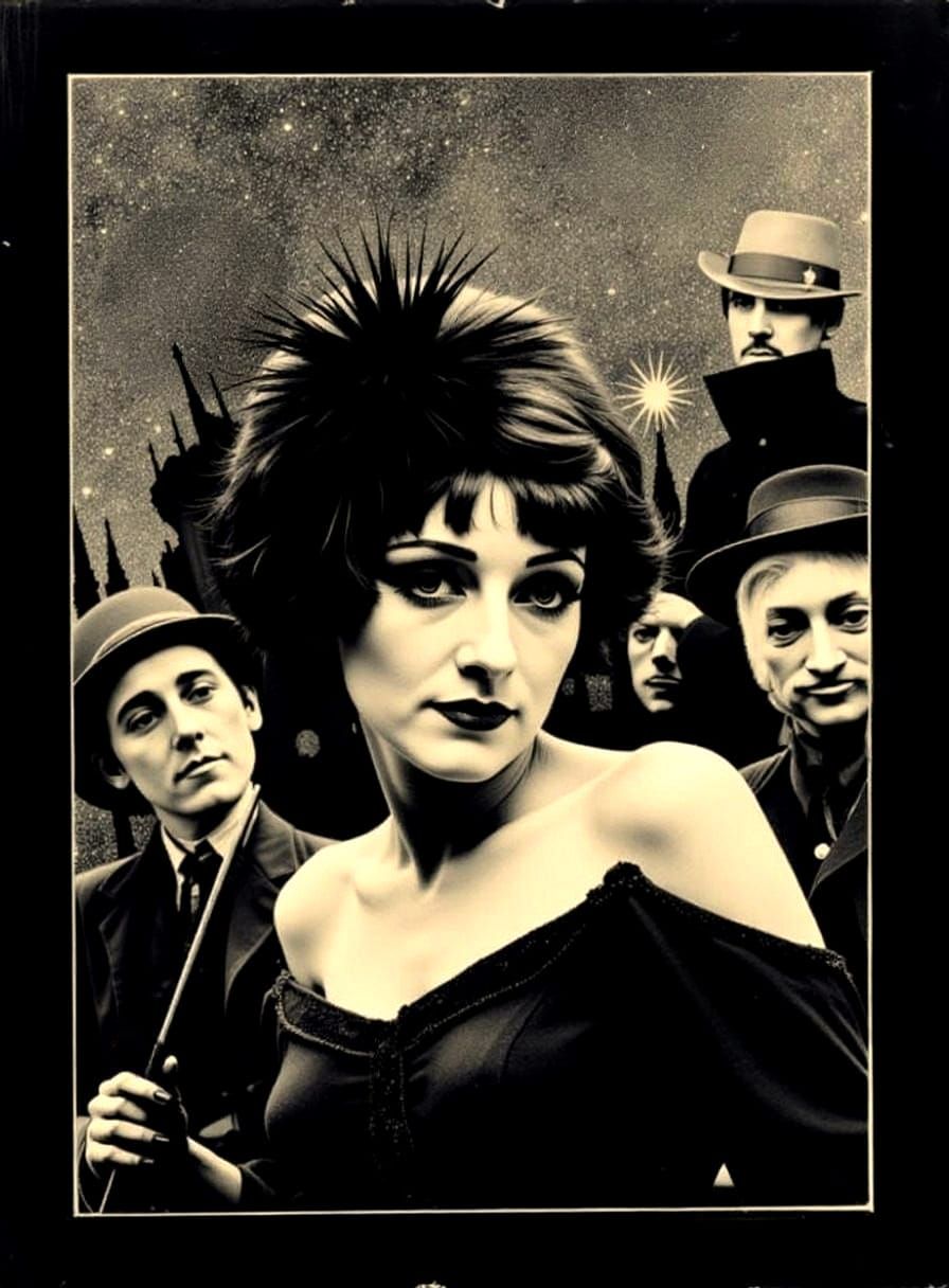 Dramatic Berlin Cabaret Poster in Weimar Expressionist Style