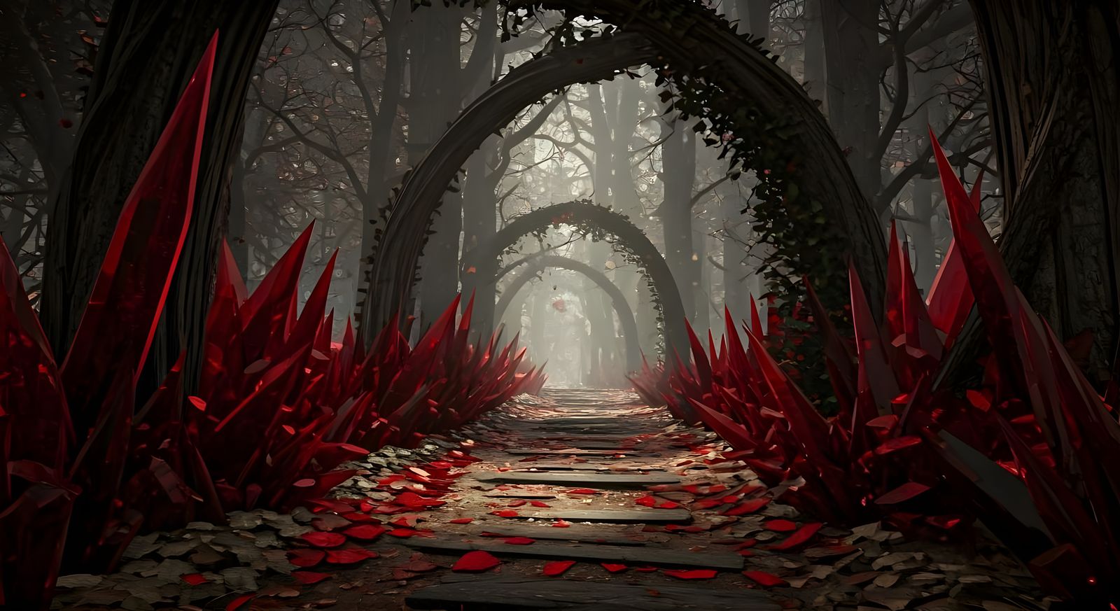 Creepy Garden of Broken Glass Shards