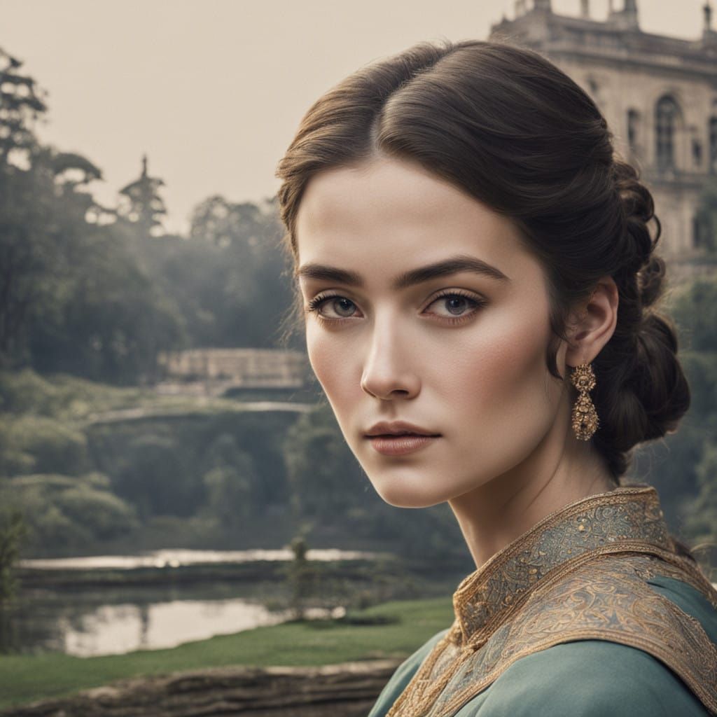 Elegant Lady in Contemplative Repose