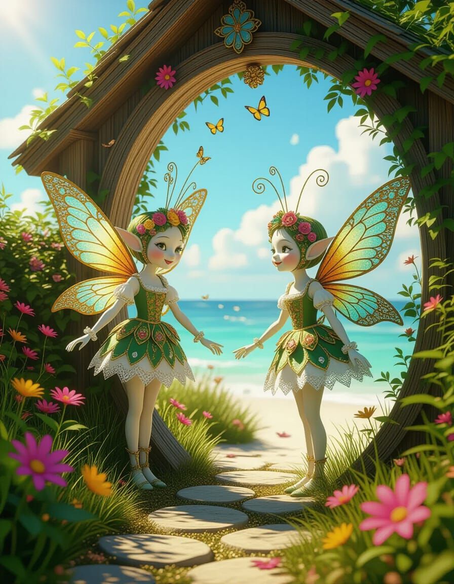 Whimsical Fairy Sculptures in Gothic Style