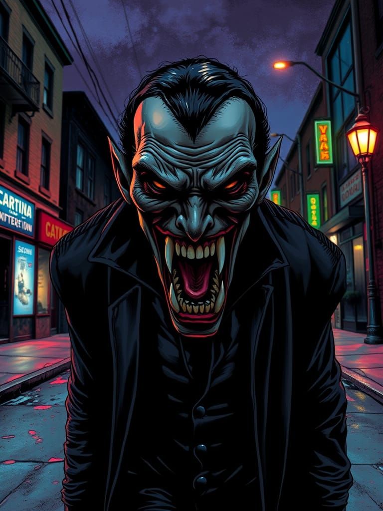 Gritty Vampire Graphic Novel Art