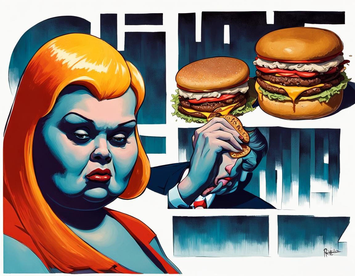 Sinister Burger Scene with 45th President