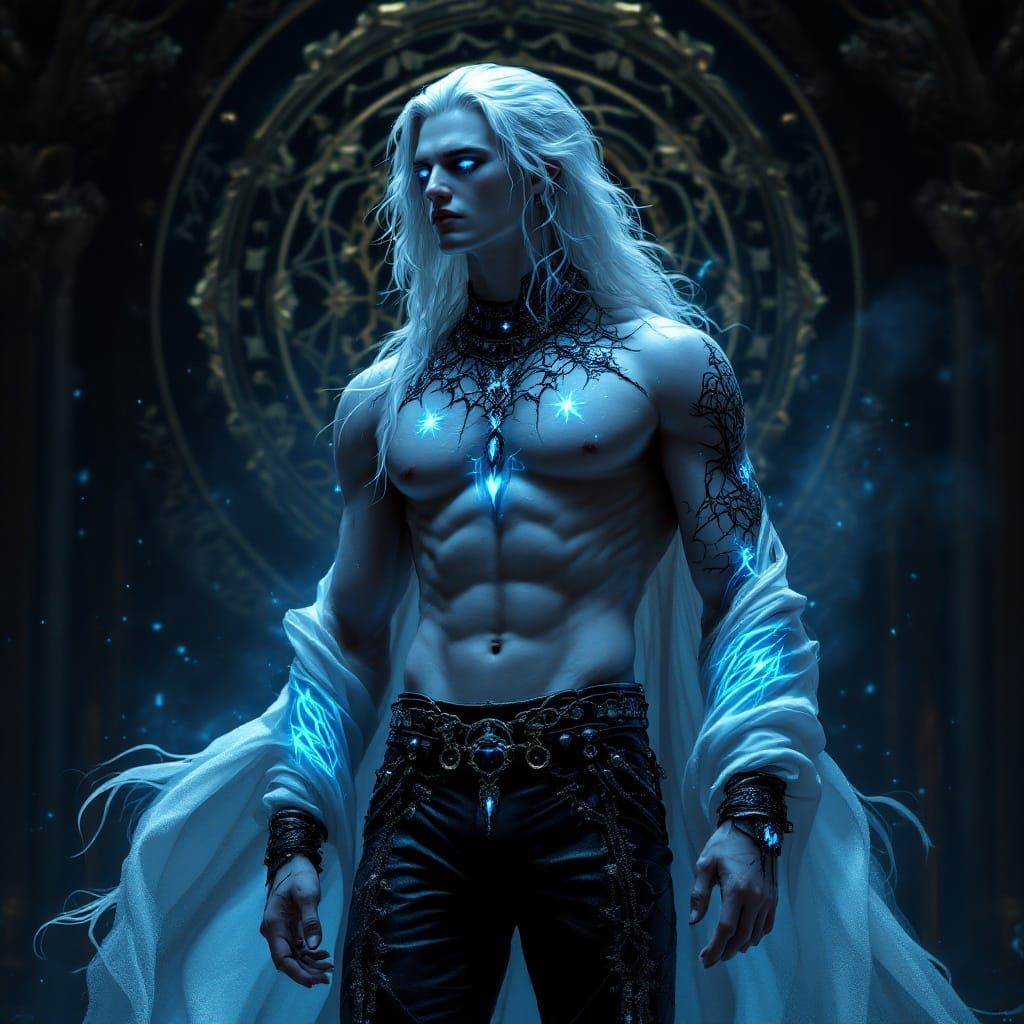 Ethereal Goth Vampire LeStat in Majestic Obsidian and Biolum...