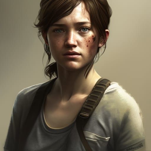 Detailed Portrait of Ellie and Joel: Trending Art