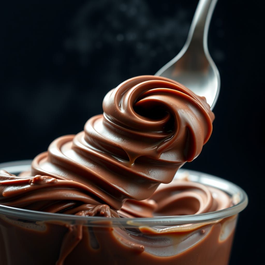 Chocolate Ice Cream Scoop: Commercial Action Shot