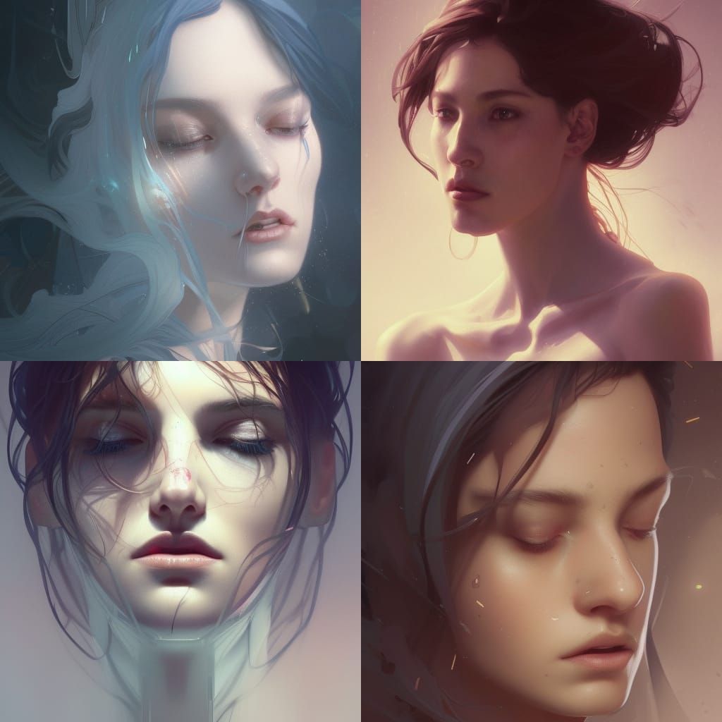 Intricate Portrait with Dynamic Lighting, Trending Art