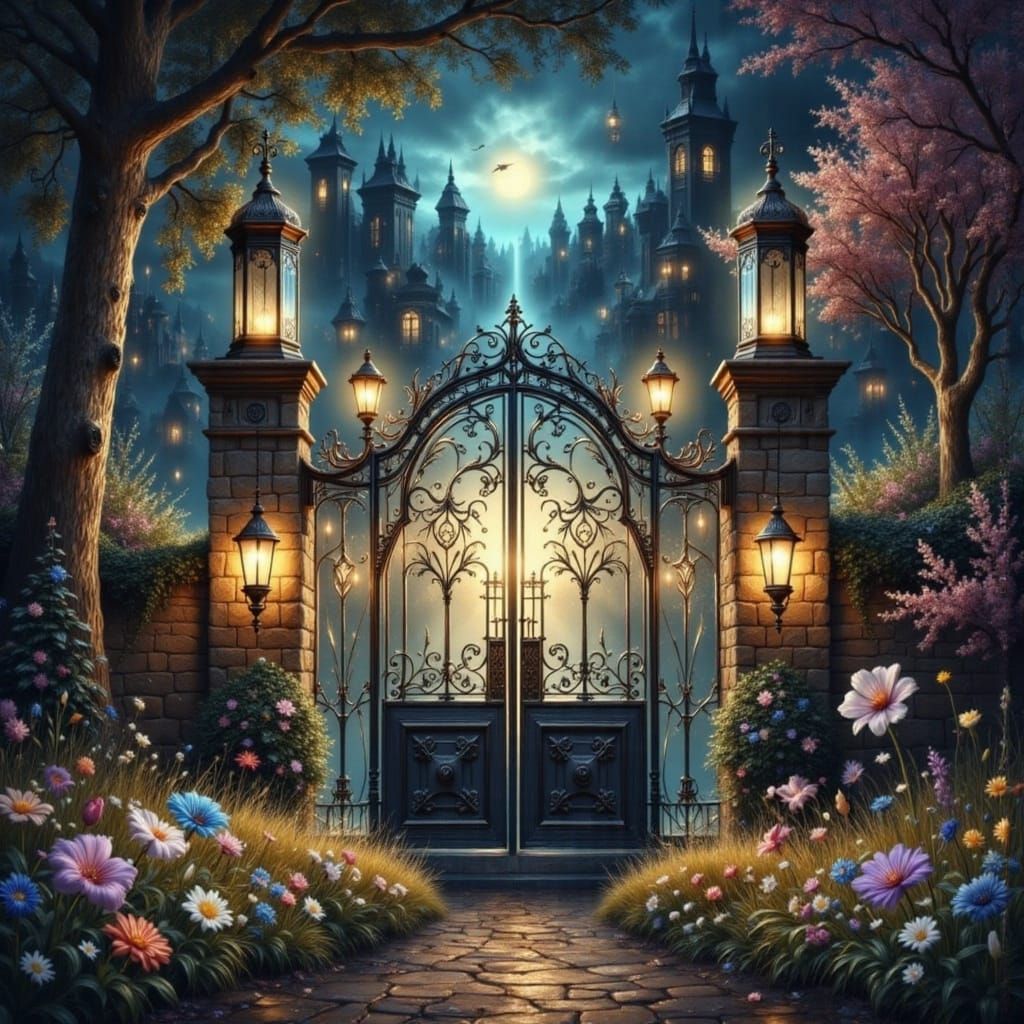 Enchanting Whimsical Beauty in Tim Burton Style