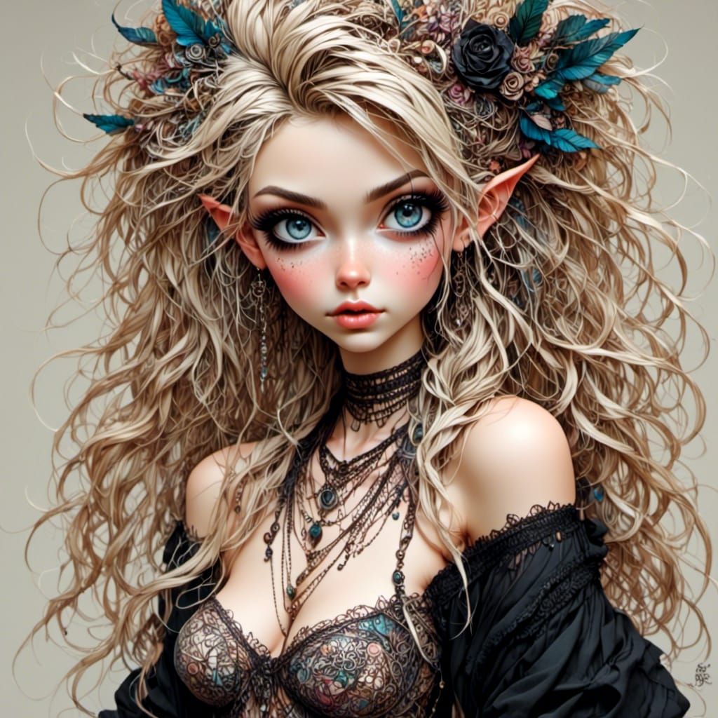 Vibrant Portrait of Woman in Zentabulous Style