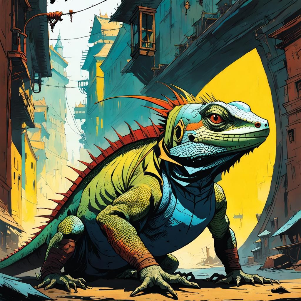 Lizard in Fantasycore Style