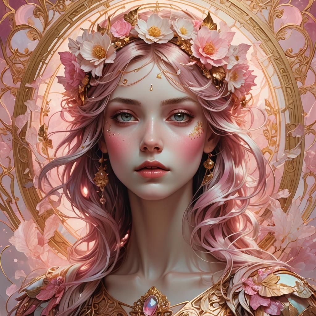 Ethereal Muse Portrait in Digital Art Style