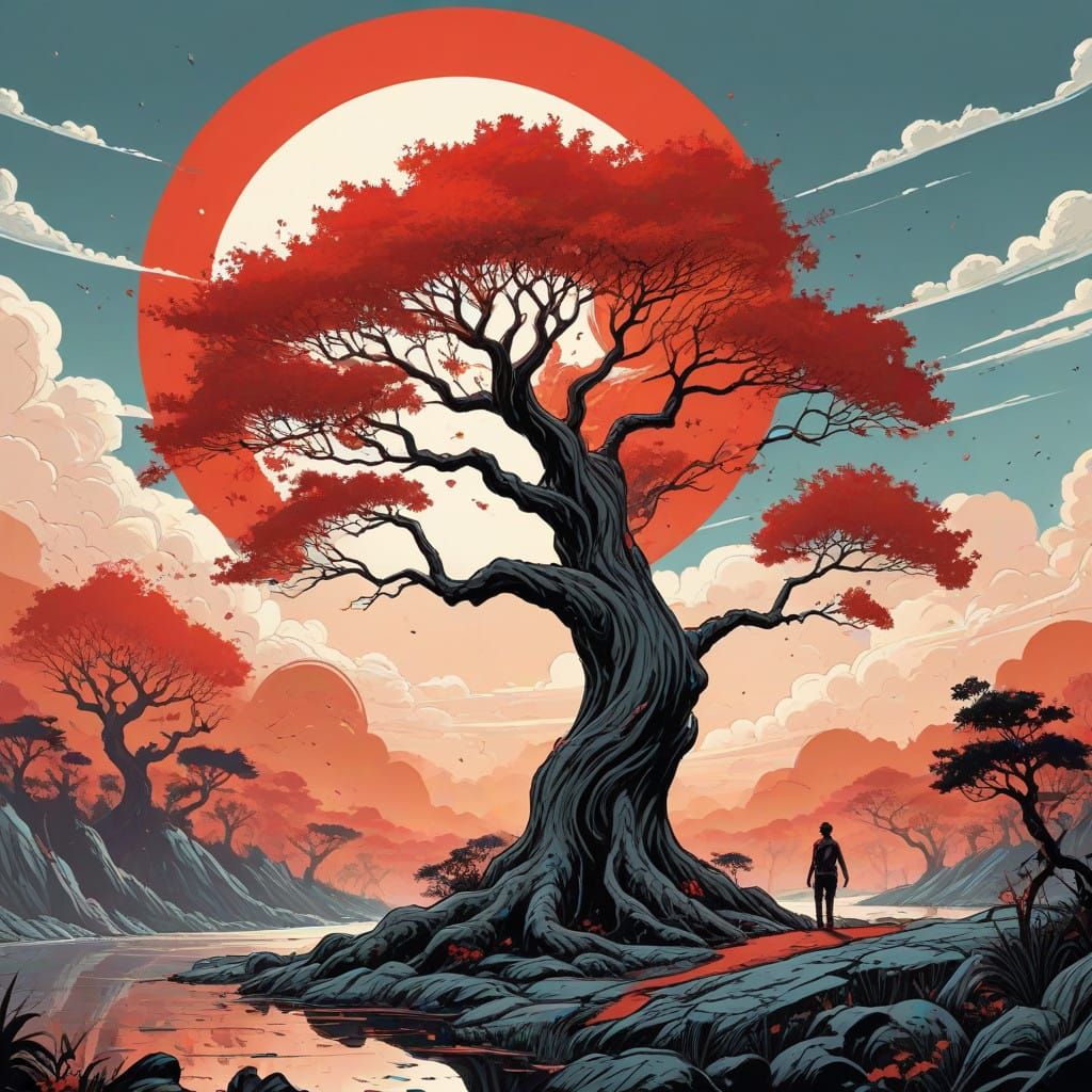 Epic Space Odyssey in a Graphic Novel Style