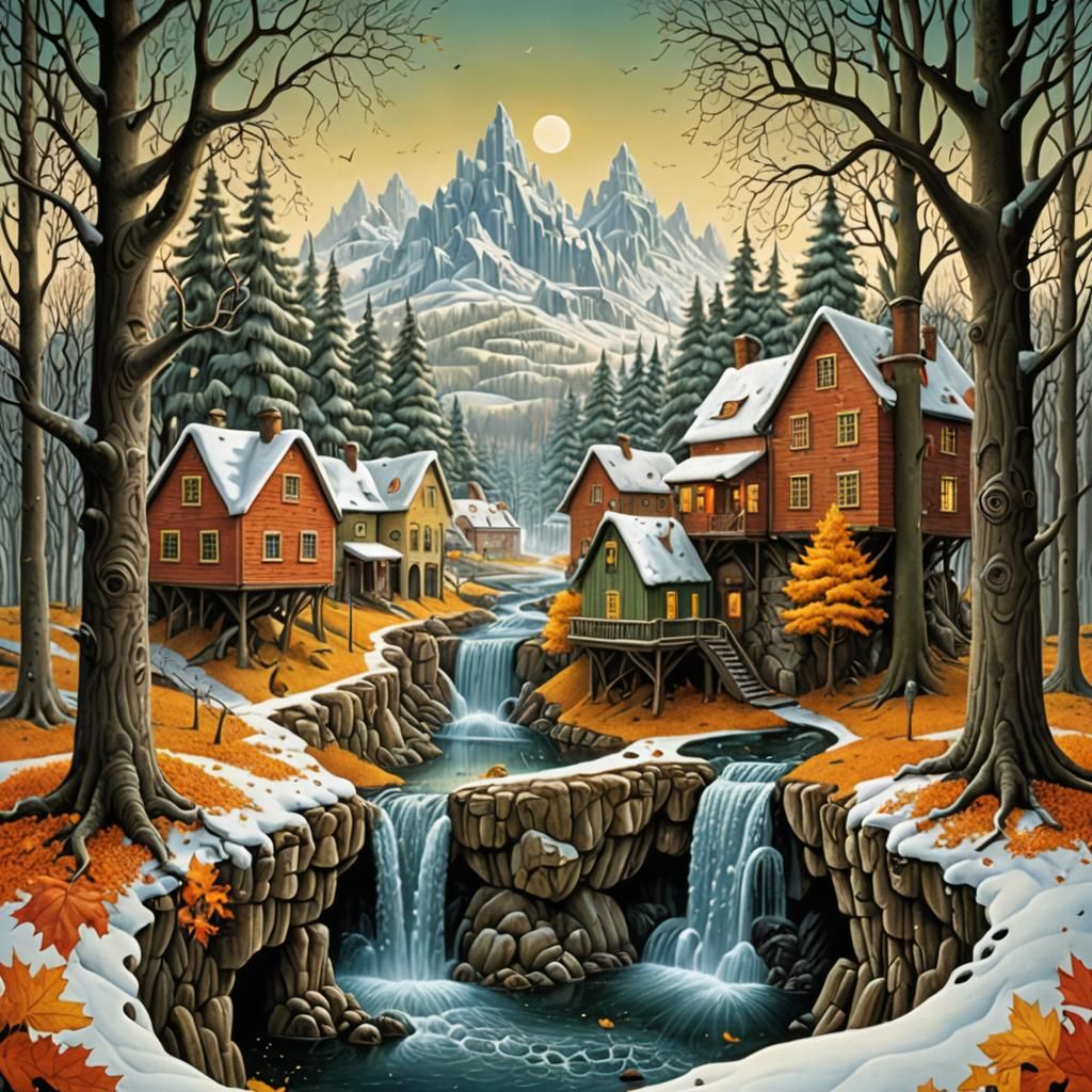 Surreal Autumn God Reveals Winter Landscape