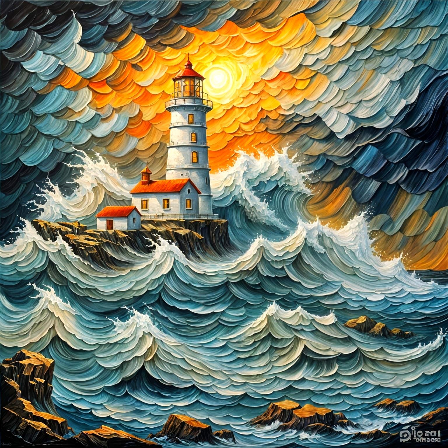 Lighthouse in the Storm