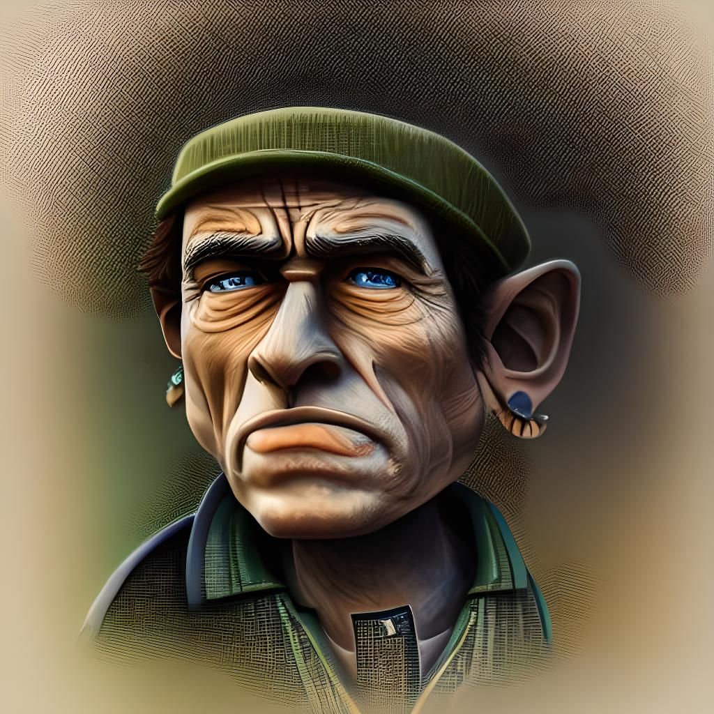 Expressive Character Portrait with Intricate Detail