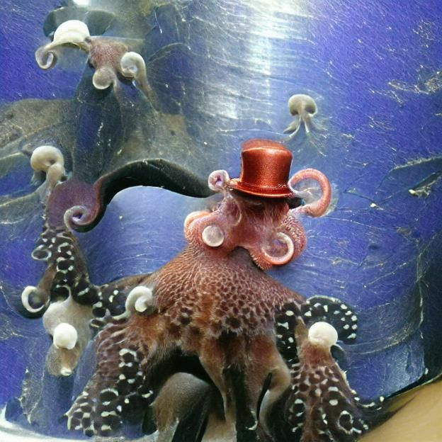 Octopus in Top Hat: A Whimsical Illustration