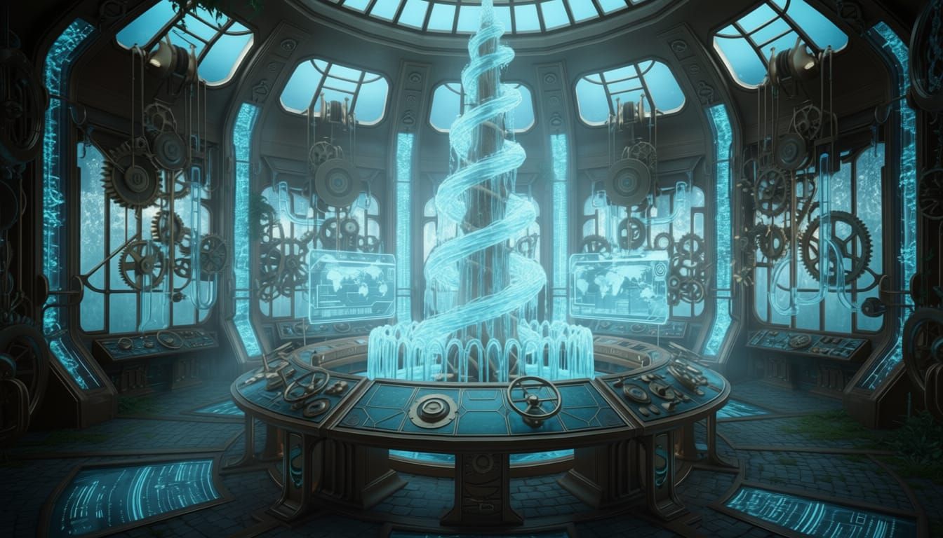 Aquapunk TARDIS Console Room