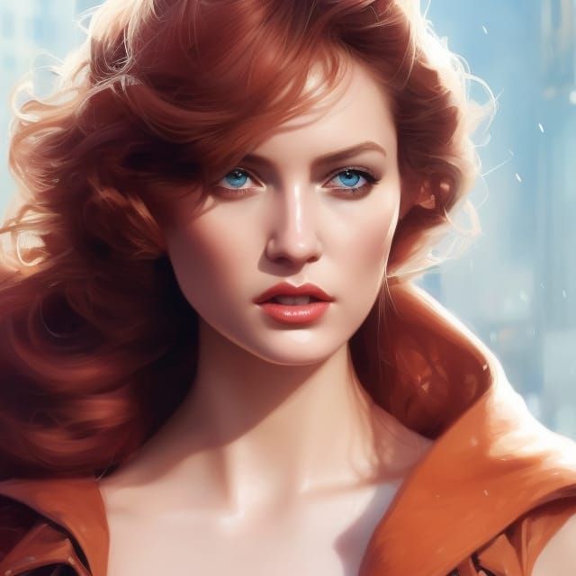 Hyperrealistic Princess Belle Portrait with Dramatic Lightin...
