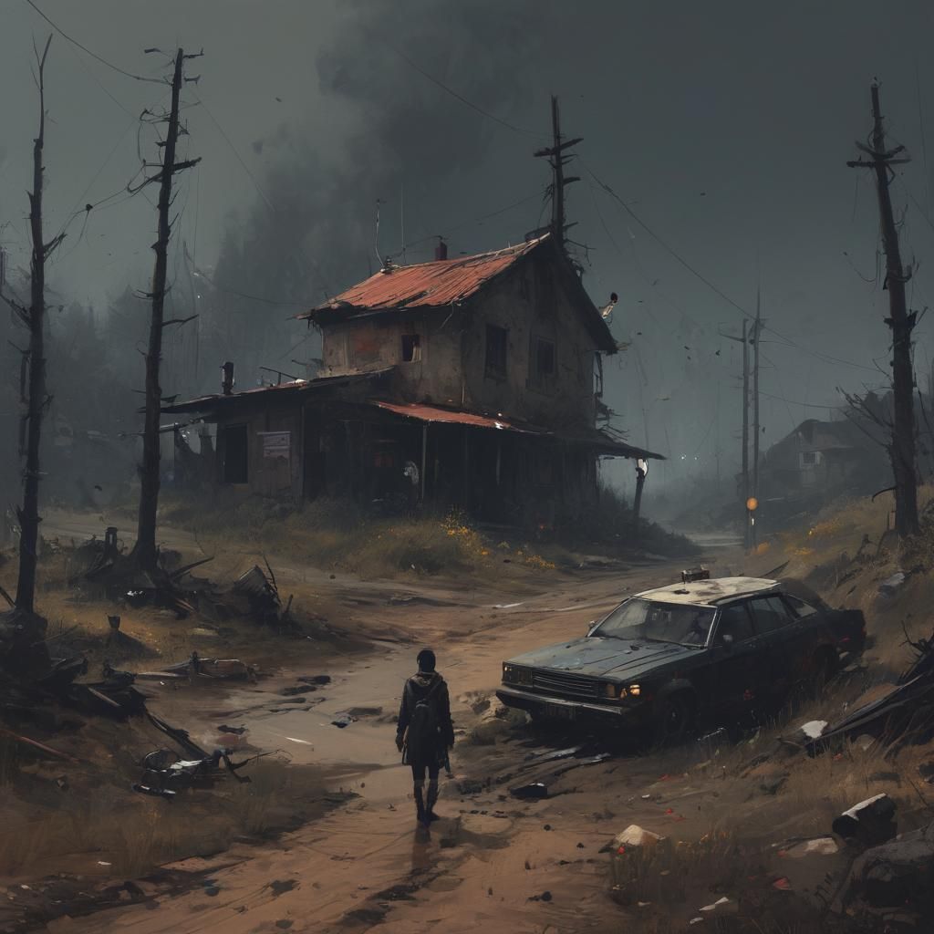 Grimdark Scene in Dark Fantasy Style