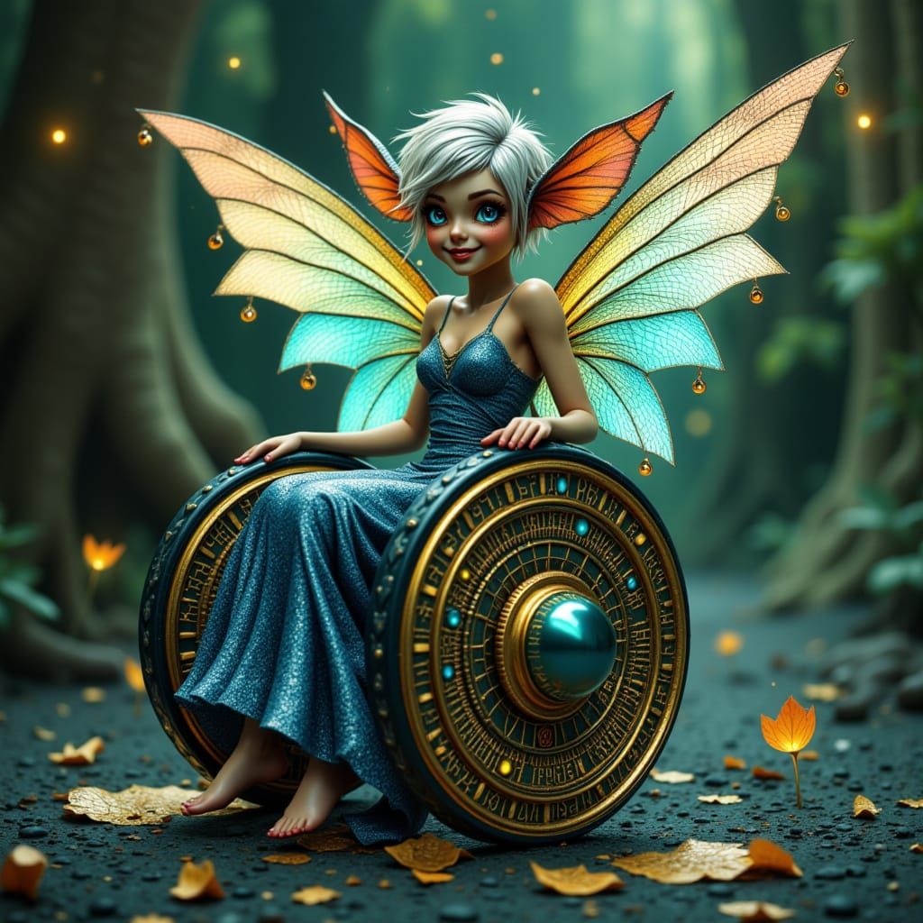 Fierce Pixie in Steampunk Wheelchair