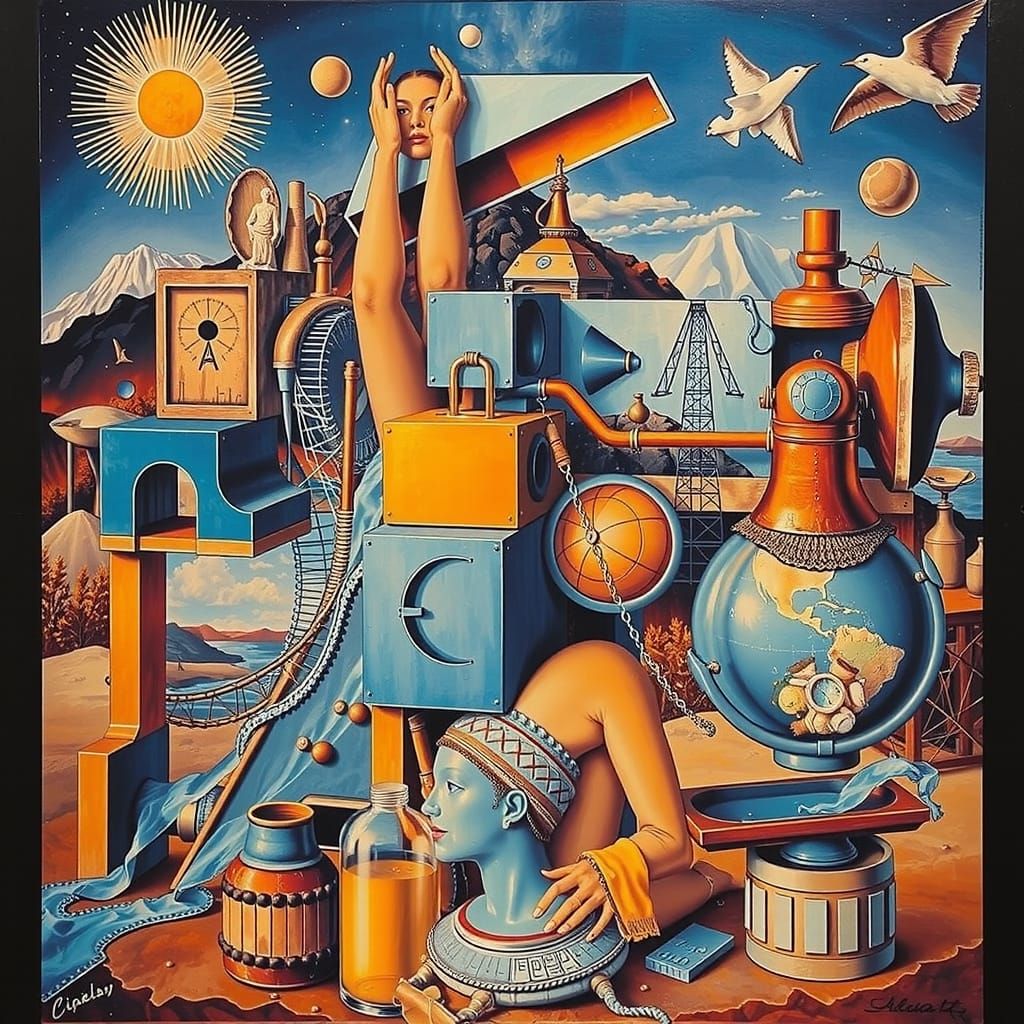 Interdisciplinary Science Fields Conceptual Illustration