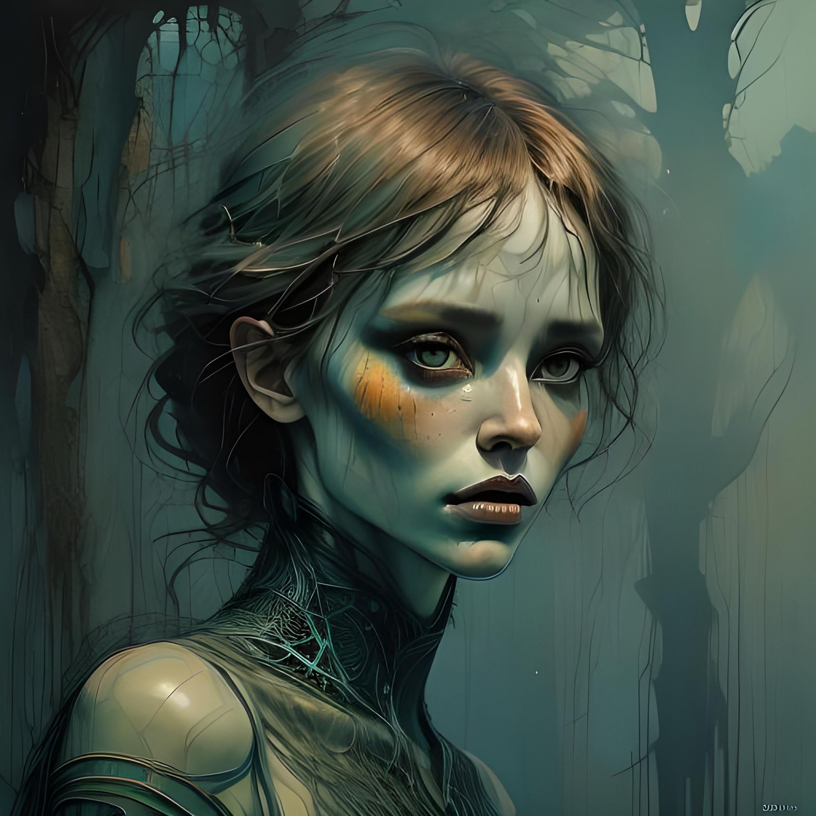 Ethereal Translucent Creatures with Mechanical Details