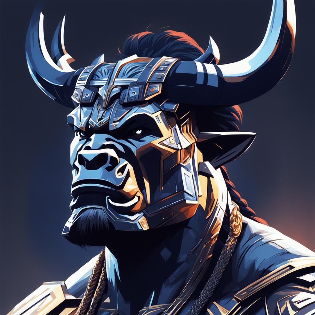 Tribal Bull-Man in Frozen Empire Style