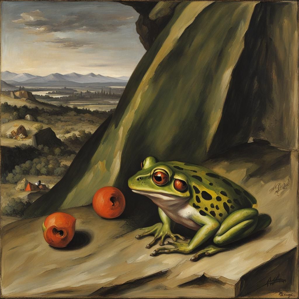 Frog Mining in Dada Style with Firey Synthesia