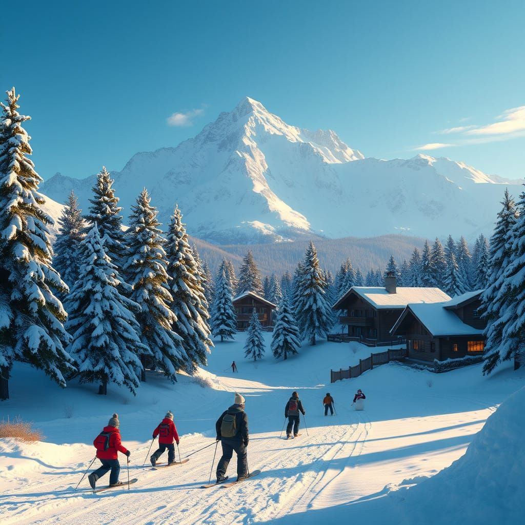 Winter Wonderland at Malbun Alpine Resort in Atmospheric Sty...