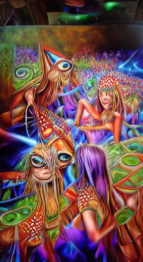 Psychedelic Tribal Psytrance Party: Visionary Art