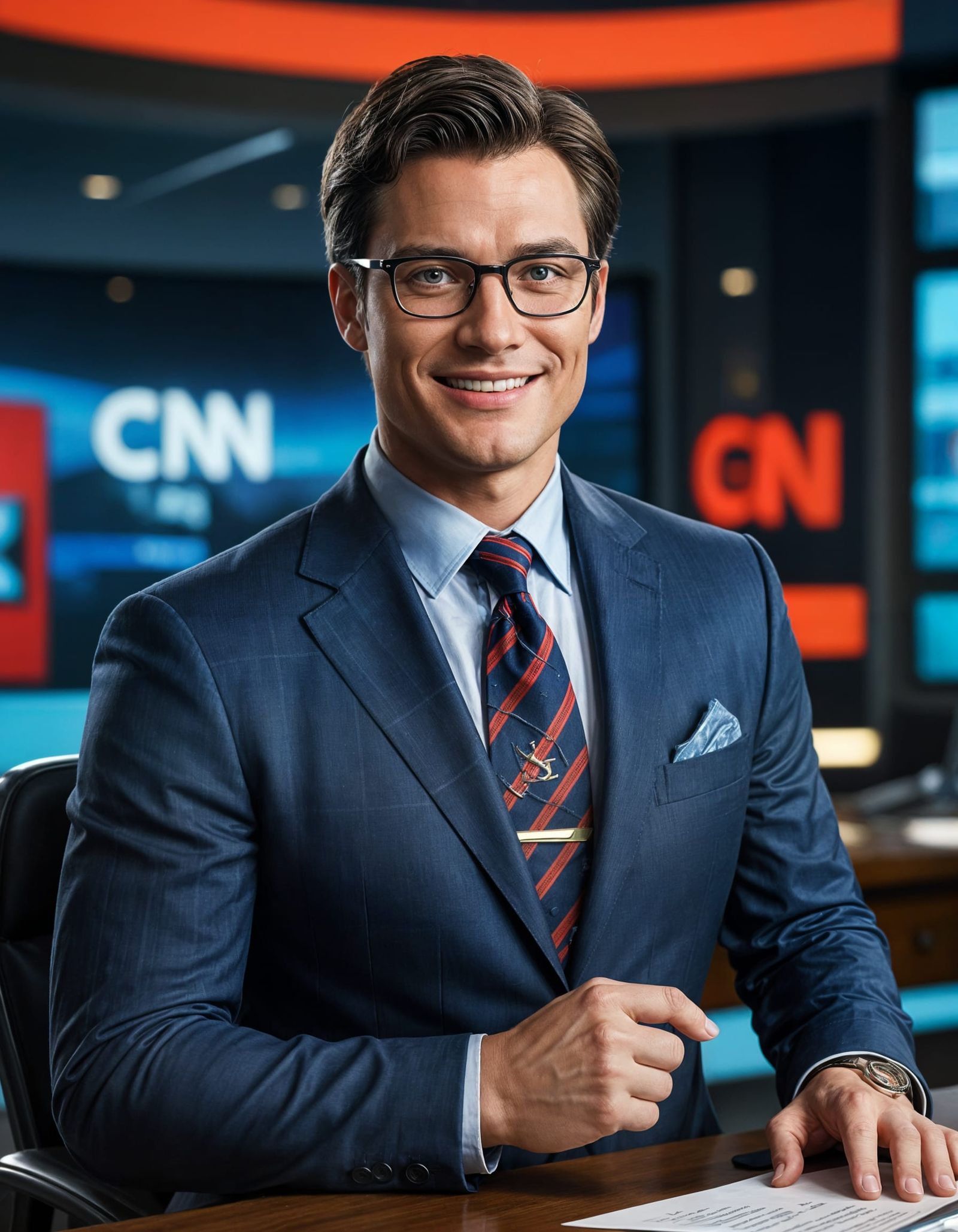 Clark Kent Anchors CNN in Superhero Style