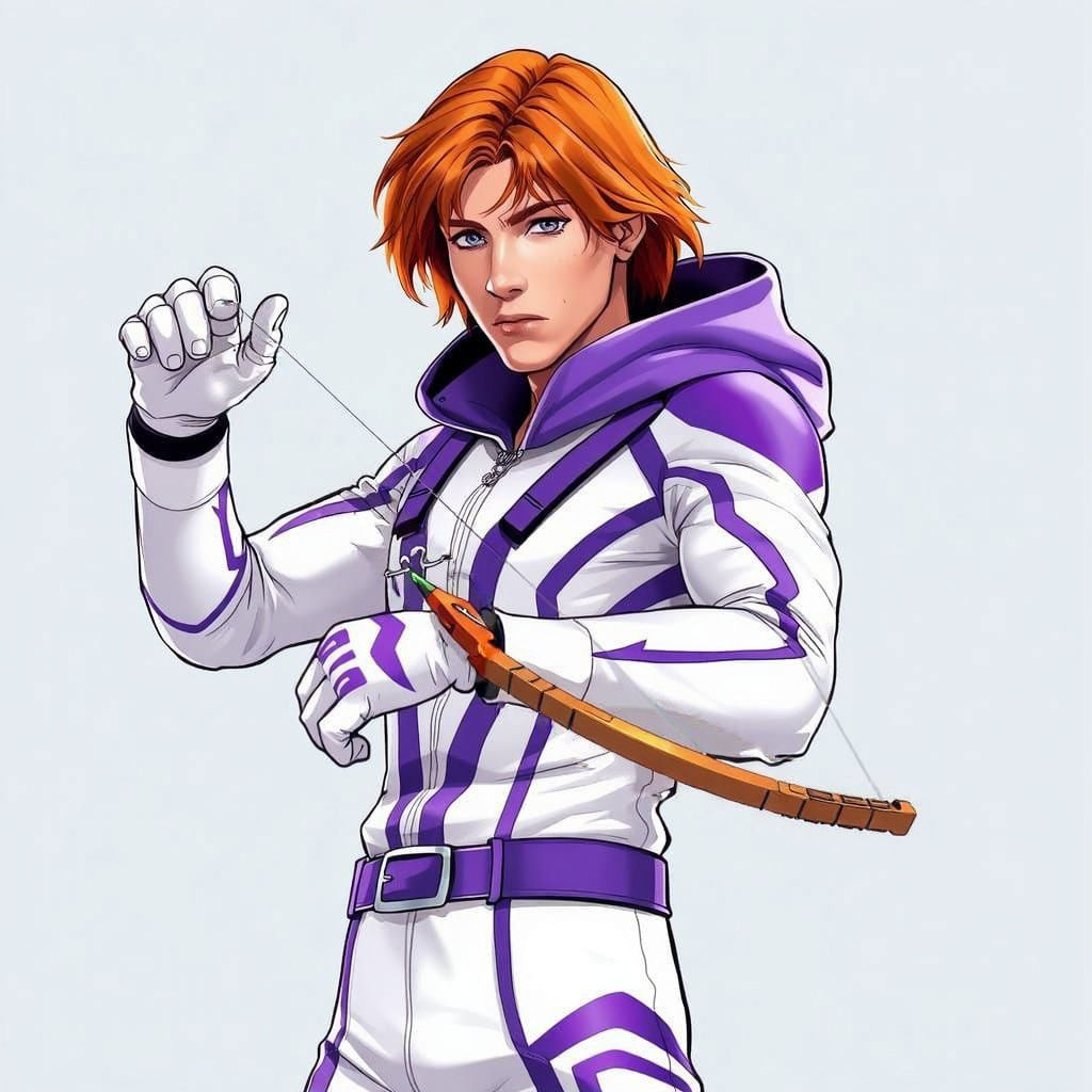 German Hero in Vibrant Superhero Suit