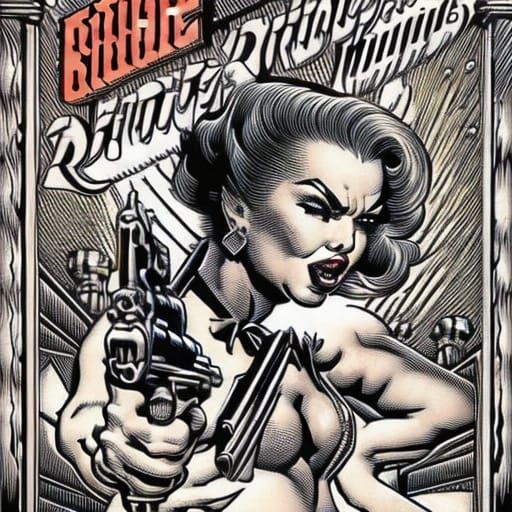 Marilyn Monroe as Punk Comic Book Art
