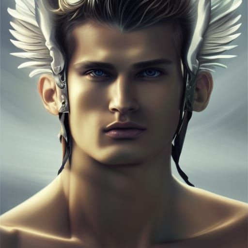 Winged Haute Couture: A Hyperdetailed Digital Portrait