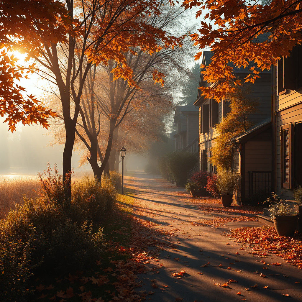 Enchanting Autumn Afternoon in Hyperrealistic Style