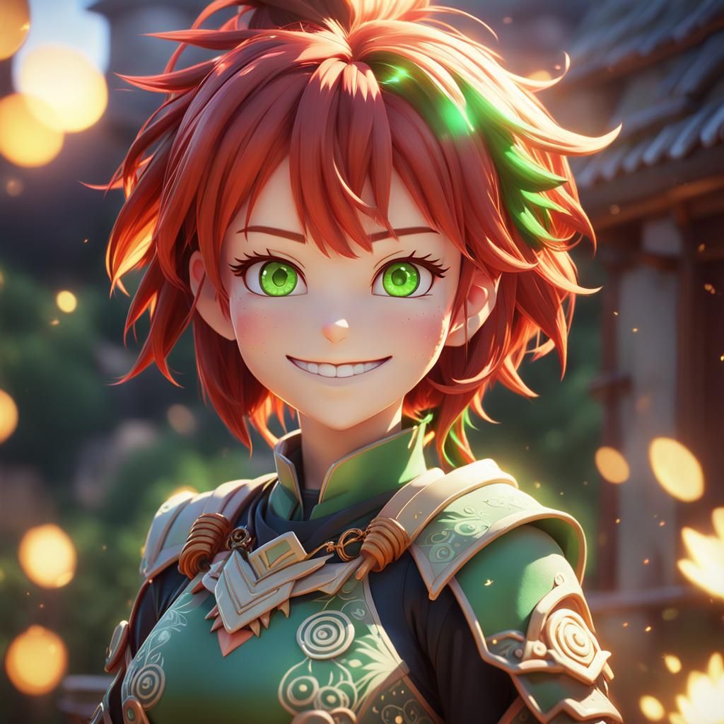 Anime Girl Portrait in Moe-Inspired 3D Style