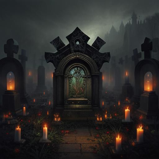 Death Metal Art: Hand Emerges from Cemetery