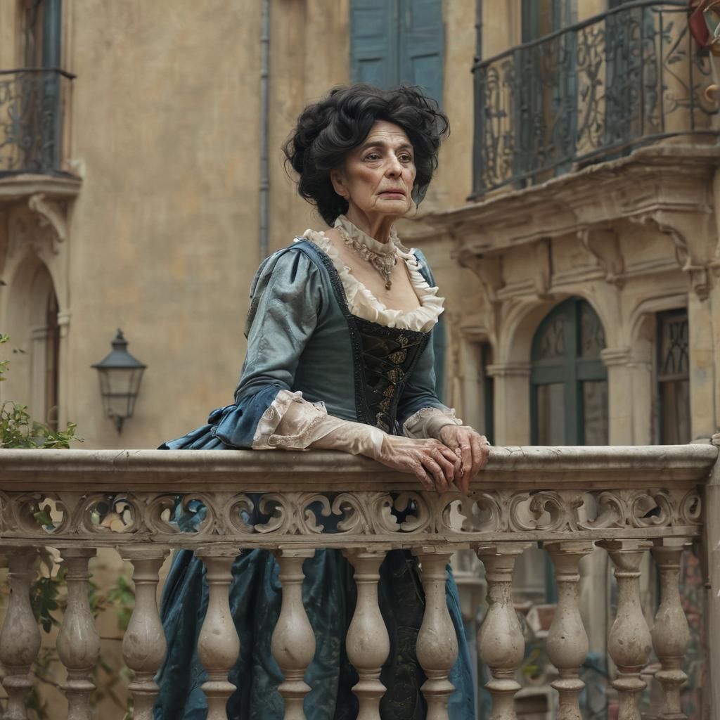 Elderly Figure as Juliet, Pre-Raphaelite Digital Art