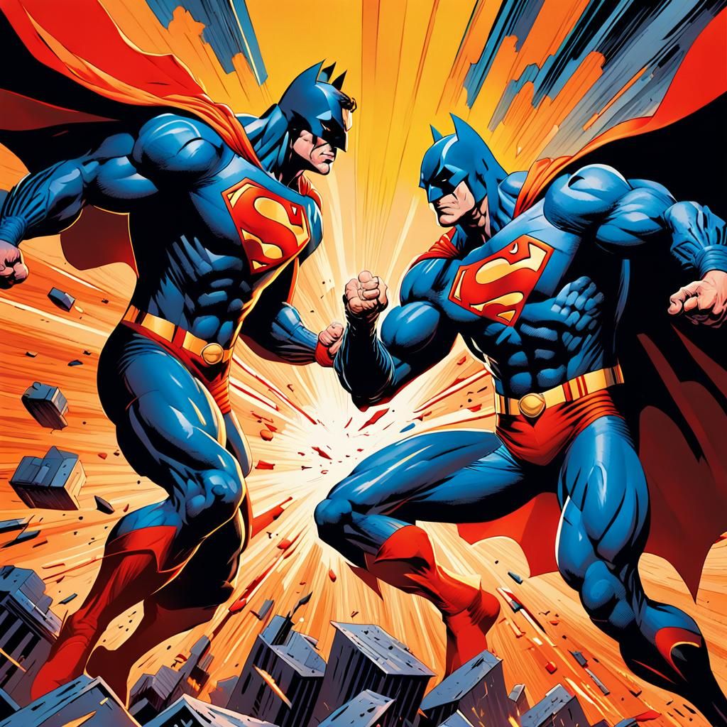 Superman and Batman: Fauvist Comic Book Art