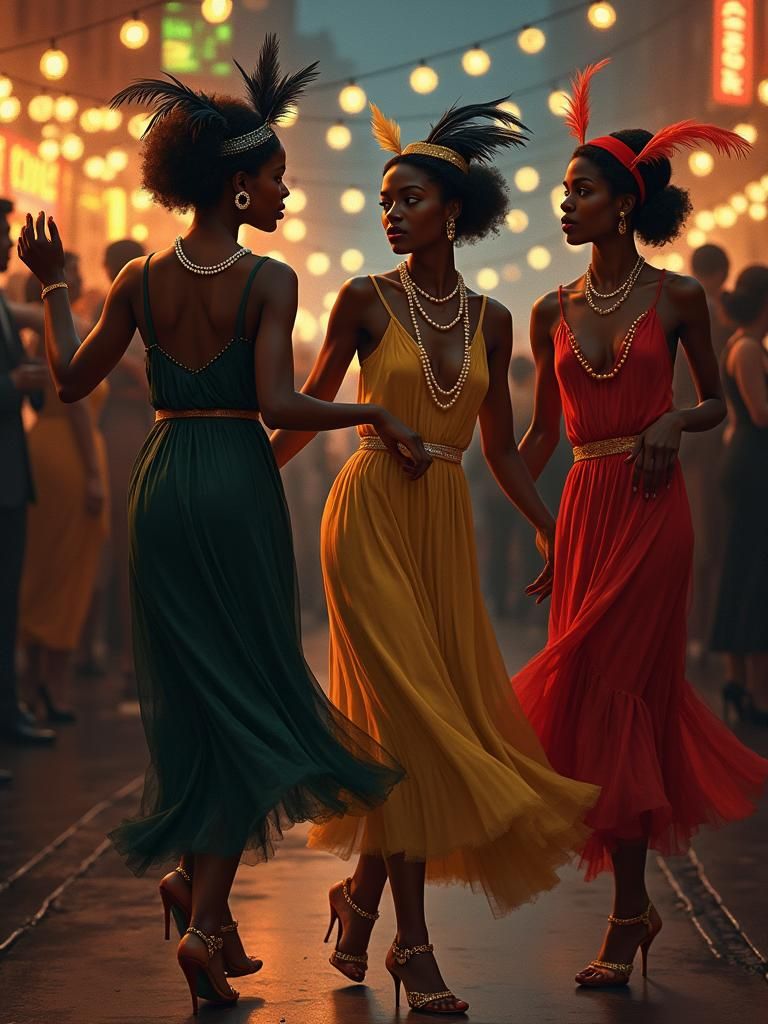 Harlem Renaissance: Young Women Dancing the Charleston