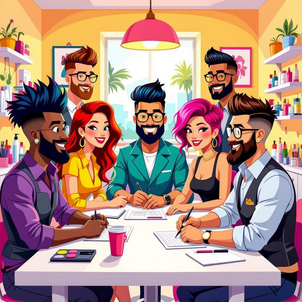 Stylists Discuss Creations in Bold 2D Cartoon Style