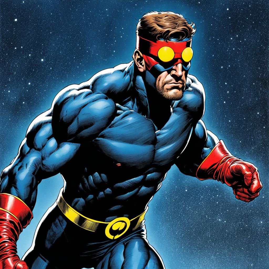 Cyclops in Color Ink Drawing Style