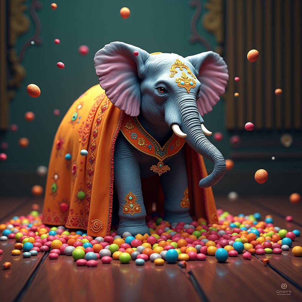 Elephant in Smarties Packet: Fantasy Concept Art