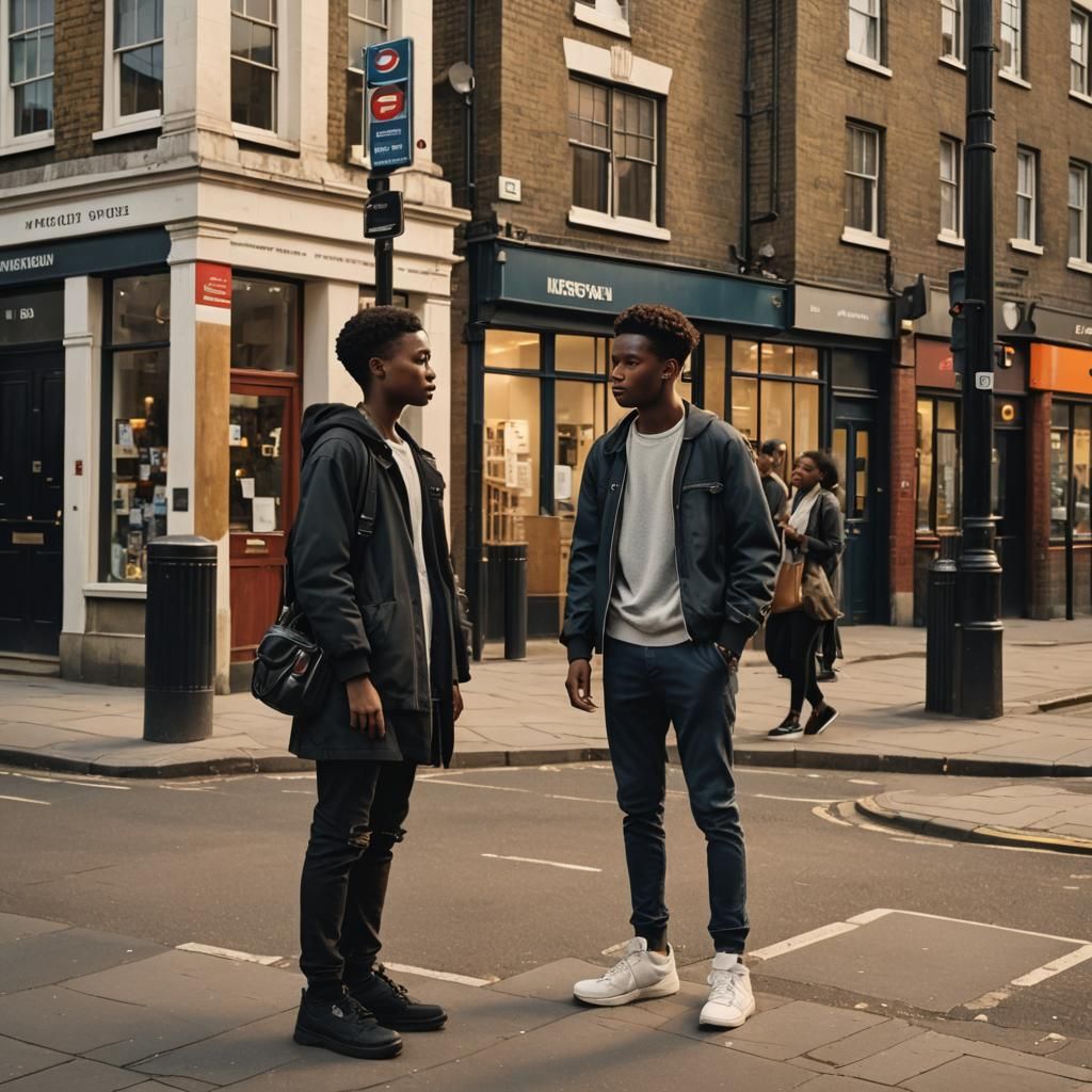 Teenage Couple in London Evening Light