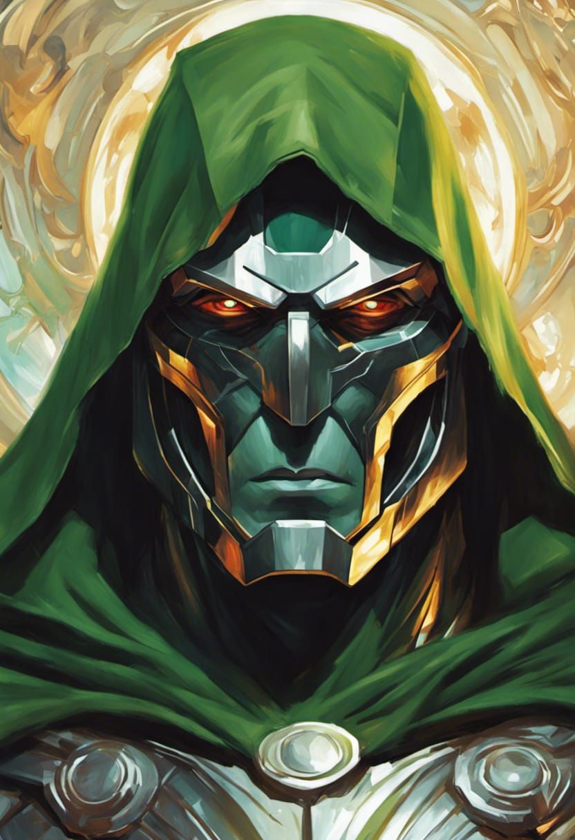 Victor Von Doom Portrait in Oil Painting Style
