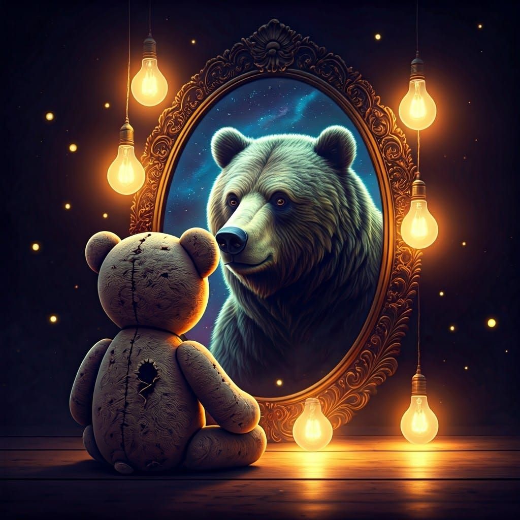 Teddy Bear's Dream: Reflection of a Mighty Bear