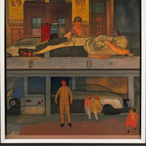 Soda-Powered Car Detention in Dystopian Steampunk Style